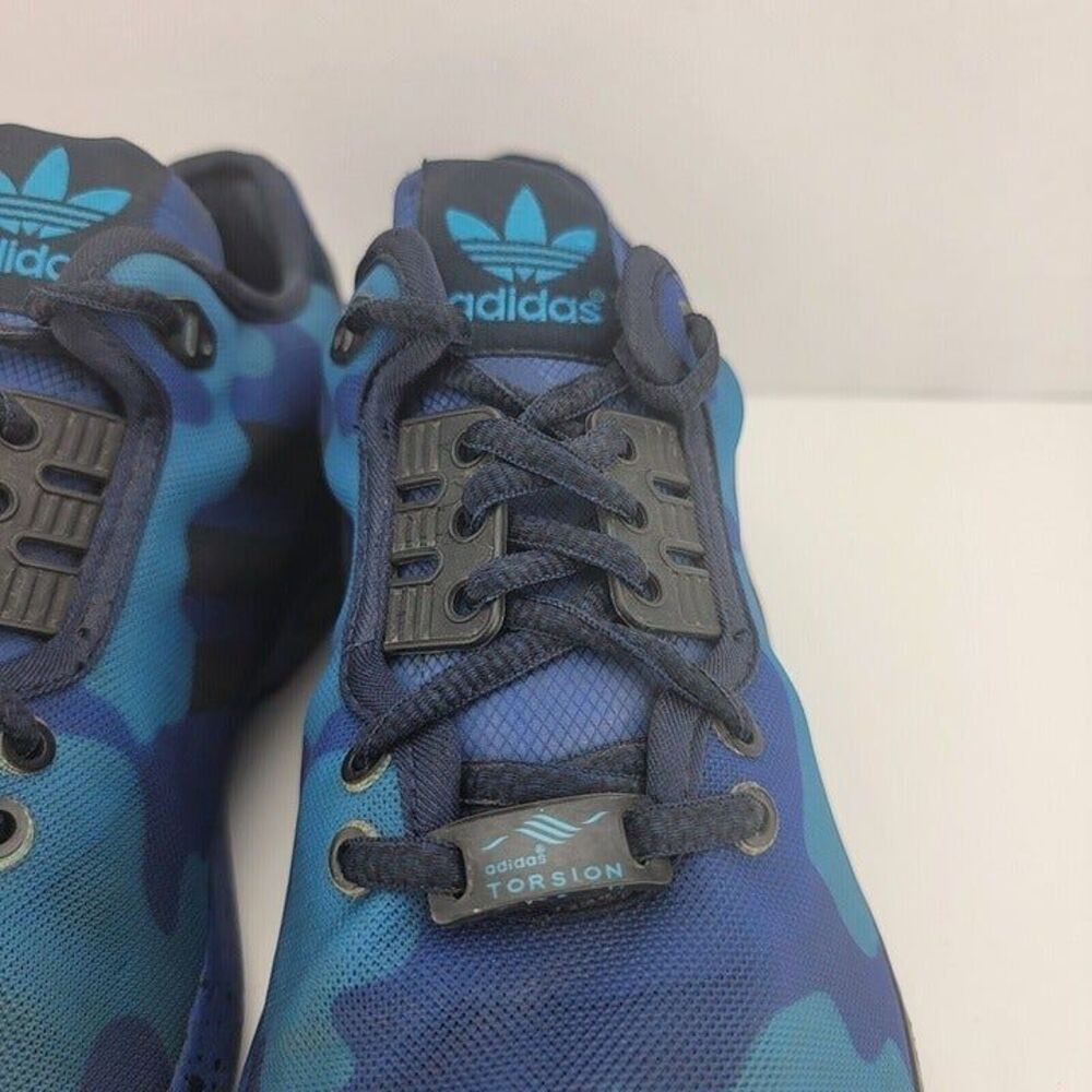 ADIDAS Mens Size 10 Blue Camo ZX FLUX DECON Sneakers M19684 - Picture 3 of 9
